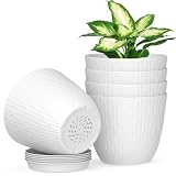 Homeuouz 5 Packs Blumentopf mit Bewässerungssystem, 15.3cm Pflanzentopf...