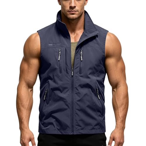 Gilet de pêche homme pour le camping la chasse et la randonnée en montagne
