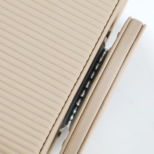 PU Leather Remote Control Holder, 360 Degree Rotating Desk Organizer Storage Table Remote Caddy, Spinning Bedside Organizer Nightstand Organizer for Desktop Office Home (Beige) - Image 6