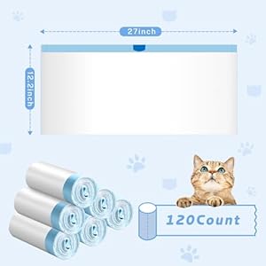 60 Count Cat Litter Box Liners Bag Large, Jumbo Drawstring Extra Durable Pet Cat Pan Liners Extra-Thick Kitty Leakproof Design Cat Litter Bags for Automatic Cat Litter Box and Litter Robot 60 Count Cat Litter Box Liners Bag Large Jumbo Drawstring Extra Durable Pet Cat Pan Liners Extra Thick Kitty Leakproof Design Cat Litter Bags for Automatic Cat Litter Box and Litter Robot