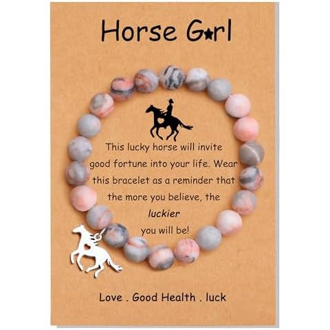 Baydurcan Horse Gifts for Women, Gifts for Teenagers Nature Stone Horse Bracelet for Women(Horse Bracelet) Cover