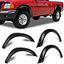cciyu Fits 1997-2003 For Ford For F150 Textured Matte Black Wheel Fender Flare Pocket Rivet Bolt Style Fender Flare Set of 4