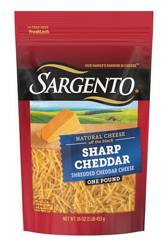 Sargento Natural Sharp Cheddar Shredded Cheese, Fine Cut, 16 oz