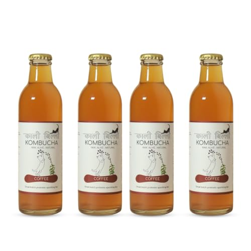 Image of KAALI BILLI Kombucha Coffee, Pack of 4 | Fermented Tea, All Natural, Gut Healthy Drink | 4 x 250ml | Vegan, Preservative free, Low calorie, Low sugar