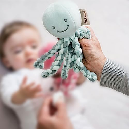 Nattou Kuscheltier Oktopus, Für Neugeborene und Frühchen, 23 cm, Mintgrün