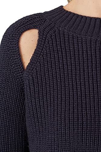 Image of VOX LUX Rent The Runway Pre-Loved Navy Slash Shoulder Sweater