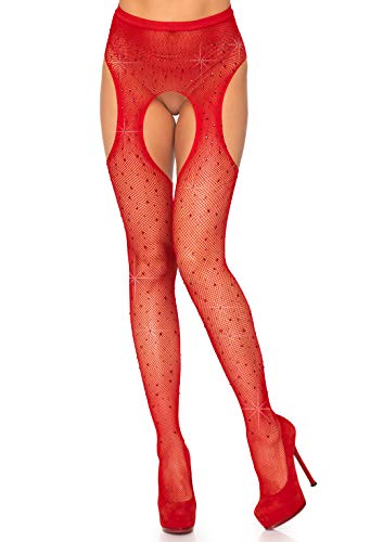 Leg Avenue Women's Fishnet Suspender Pantyhose