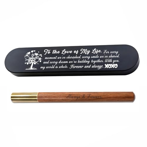 TGCNQ I Love You Gifts for Him Her, Always & Forever Engraved Gel Pen, Gift for Husband Anniversary, Sentimental Present for Wife, Wedding Anniversary Keepsake