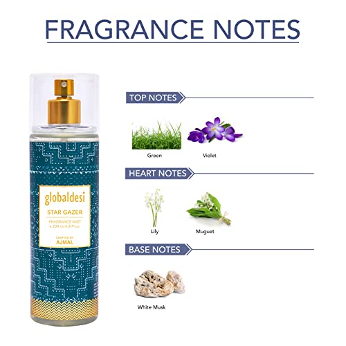 AND Pretty Vogue Body Mist 200ML & Global Desi Star Gazer Body Mist 200ML Long Lasting Scent Spray Gift For Women Perfume - Image 3