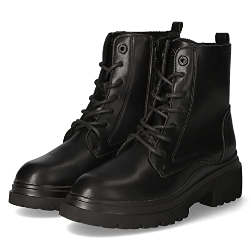 Tom Tailor Damen Stiefelette, Bikerstiefel, Schwarz, 39 EU
