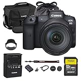 Canon EOS R5 Mirrorless Camera with 24-105mm f/4 Lens | Ultimate Hybrid Power for Creators Who Do It All (4147C013) + 64GB Memory Card + Canon Shoulder Bag