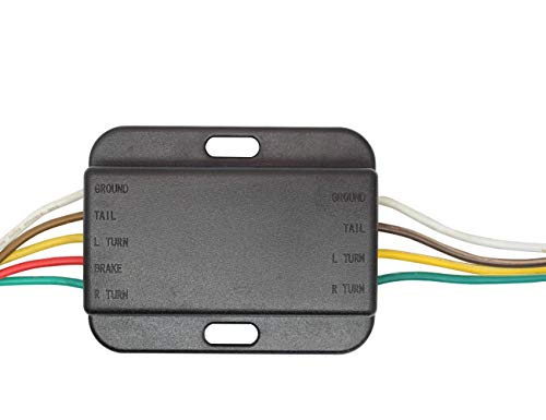 New Sun Non-Powered 3 Way To 2 Way Trailer Taillight Converter With Standard 4-Way Flat Wire Harness Connectors,Weatherproof #TOP2