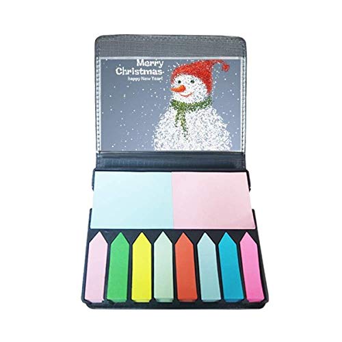 Bloc note autocollant bonhomme de neige coloré pour Noël