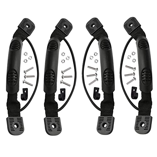 MOPHOEXII 2 or 4 Pack Kayak Carry Handles, Side Mount With Plastic Buckle, Heavy Duty Replacement Handles With Paddle Holders