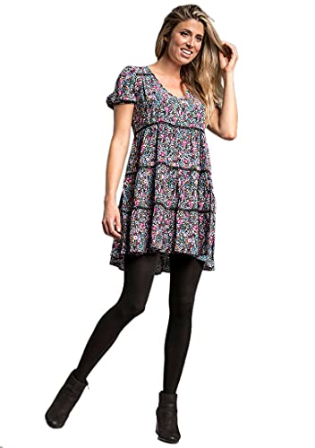 Silkies Women's Opaque Microfiber Control Top Tights (2 Pair Pack) - Soft, Lightweight, Comfortable - Large - Black #TOP1