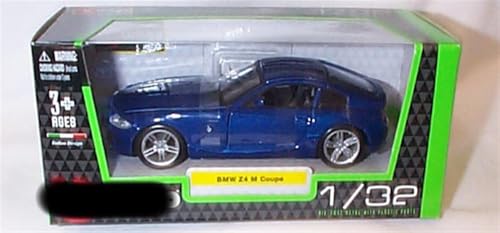 BURAGO Blue BMW Z4 M Coupe 1:32 Scale Diecast Model Car for Children 14+