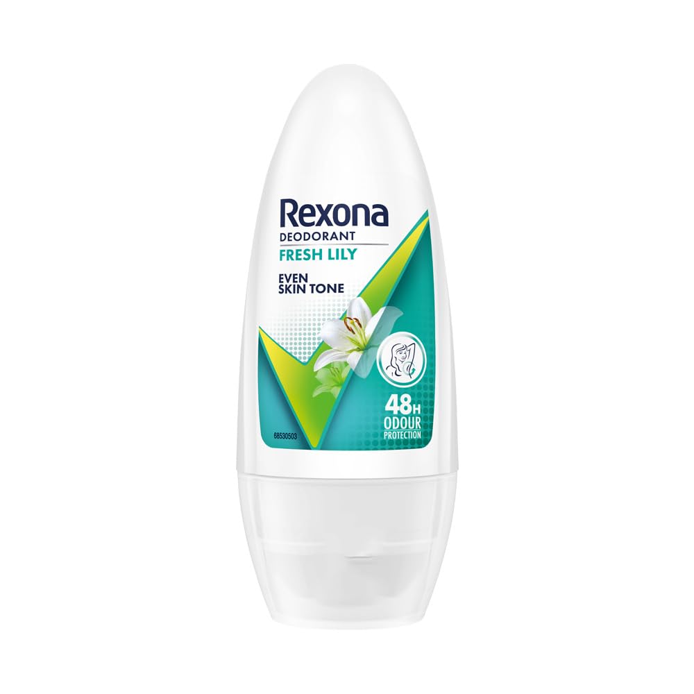 Rexona Fresh Lily Underarm Roll On Deodorant For Women, Antiperspirant With Glycerine, Removes Odour, Keeps Skin Fresh & Clean, Alcohol Free, 50 ml-image-38