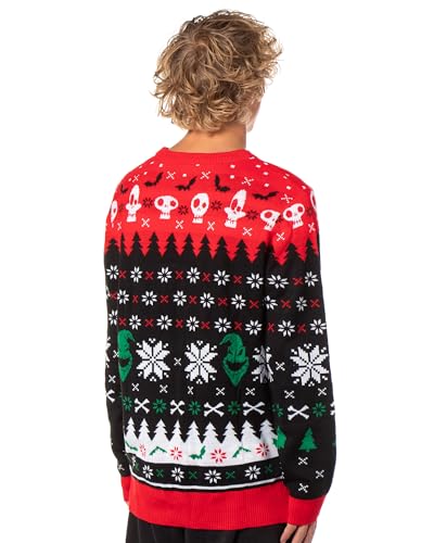 Mad Engine The Nightmare Before Christmas Men's Santa Jack Adult Ugly Sweater Knit Pullover3