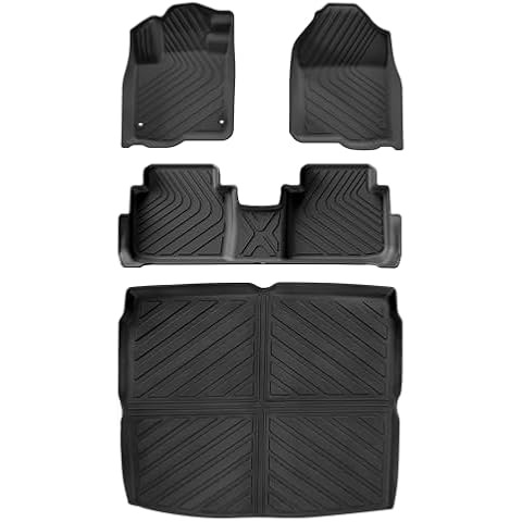 Weize Floor Mats & Cargo Liners for Honda CRV 2025 2024 2023 Honda CR-V Hybrid All Weather Floor Mats with Cargo Liner Full Set, 1st & 2nd Row & Trunk Mat (Upper Position) Cover