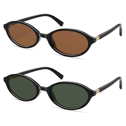 Retro Oval Sunglasses for Women Men Small 90s Trendy Narrow Vintage Fashion Funny Chic Sun Glasses AP3728
