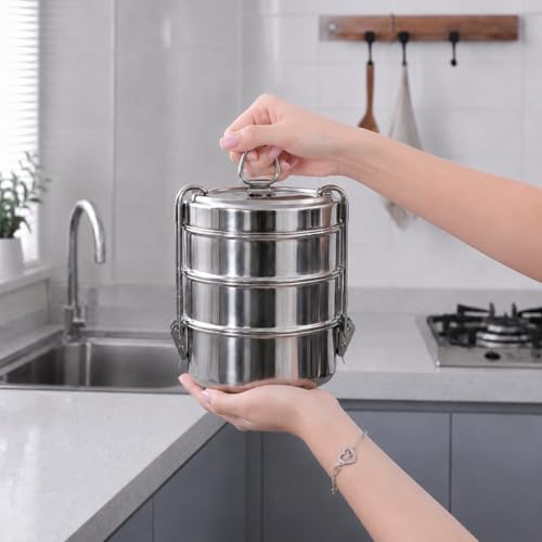 Image of Stainless Steel 3 Tier Container Lunch Box