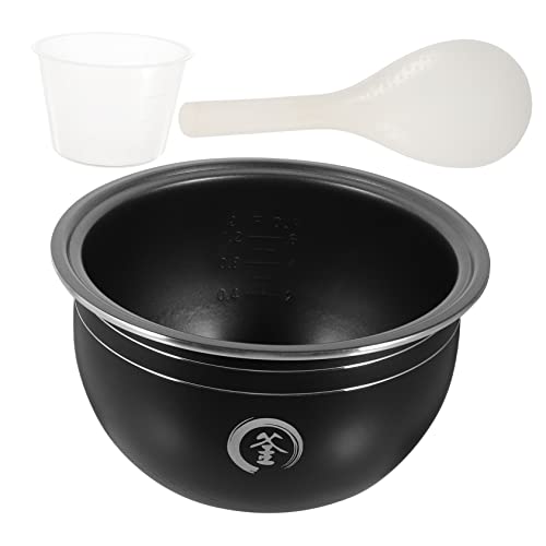 SHINEOFI Revestimiento de Olla arrocera Largo reemplazo de Olla Interior Olla Interior de Repuesto para Olla arrocera Reemplazo de Olla arrocera aleación de Aluminio Black