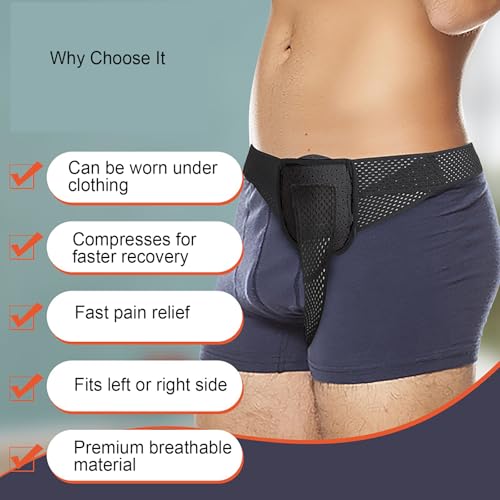 Faja ortopédica para hernia inguinal unilateral para hombre miniatura 3