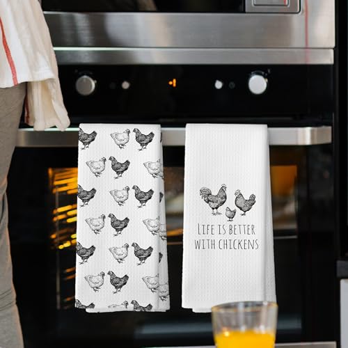 50% Off Funny Chicken Kitchen Towels Set of 2