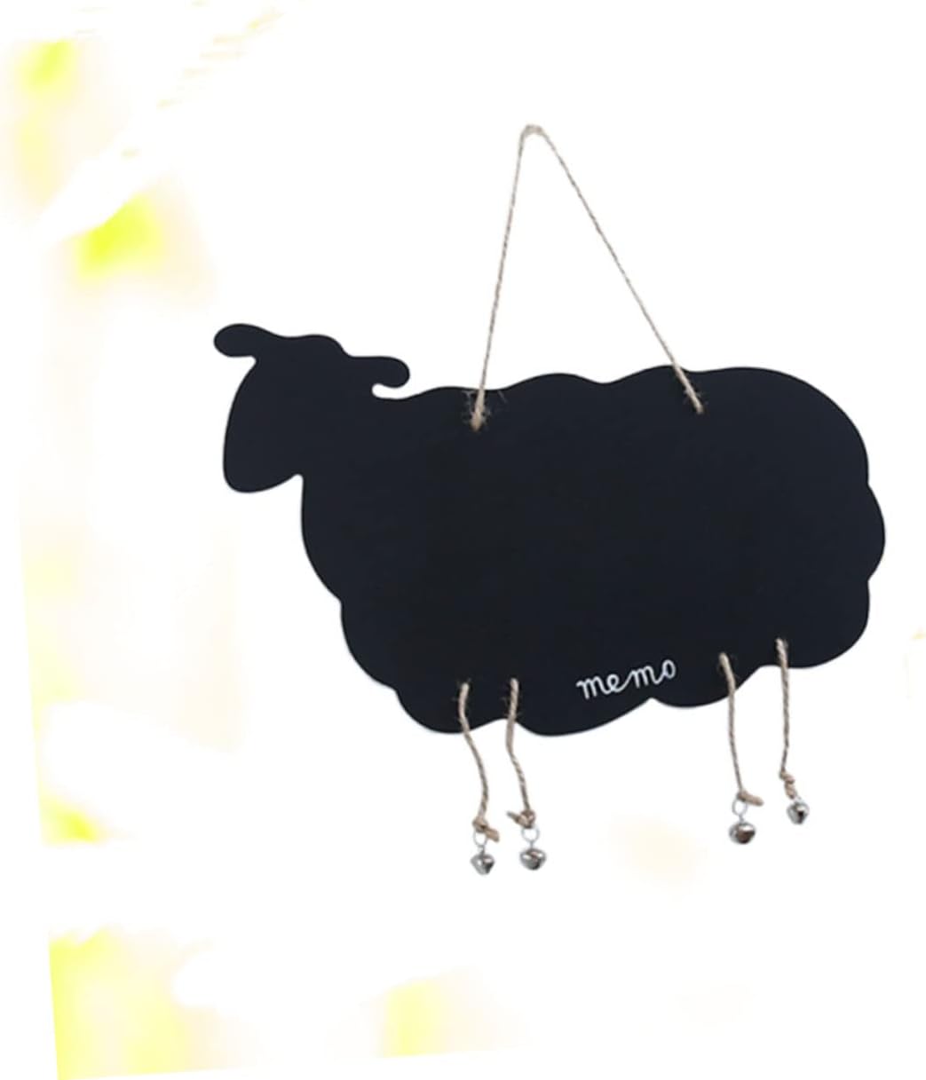 Cabilock Wooden Double-Sided Blackboard Pendant Sheep Design for Home Decor Versatile Message Board for Notices and Wall Hanging Decorations