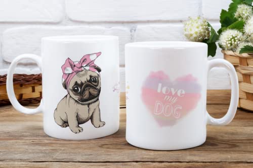 Pug Love My Dog Mug - Image 2