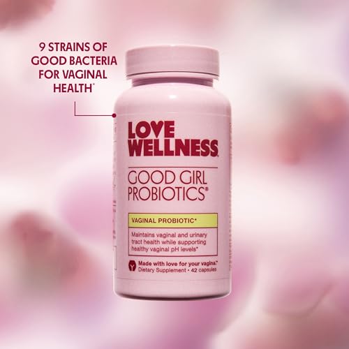 Image of Love Wellness Good Girl Probiotics | Women's Vaginal Health & pH Balance Supplement | 9-Strain Probiotic for Urinary Tract, Yeast, Odor, & Immune Support | Gluten-Free (42-Day Supply)