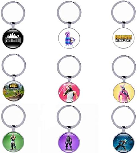 Video Game Party Favors - 9 Keychains, Great Gifts for Boys Birthday Parties, Ideal Party Supplies or Gift for Game Fans