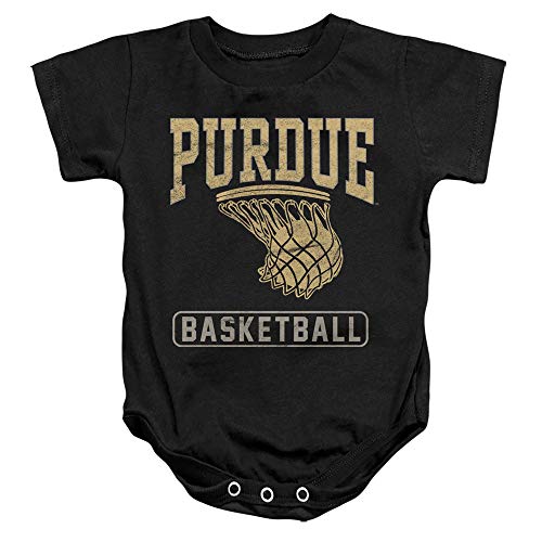 Purdue University Official Basketball Hoops Unisex Infant Snap Suit for Baby,Black, 6 Months