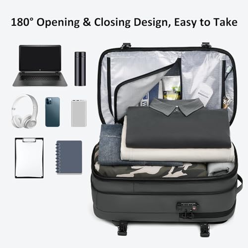 Space Vac Pro Backpack, Vacpack Backpack with Vacuum Compression, 60L Large Capacity Waterproof Anti-Theft Travel Bag (Green)3