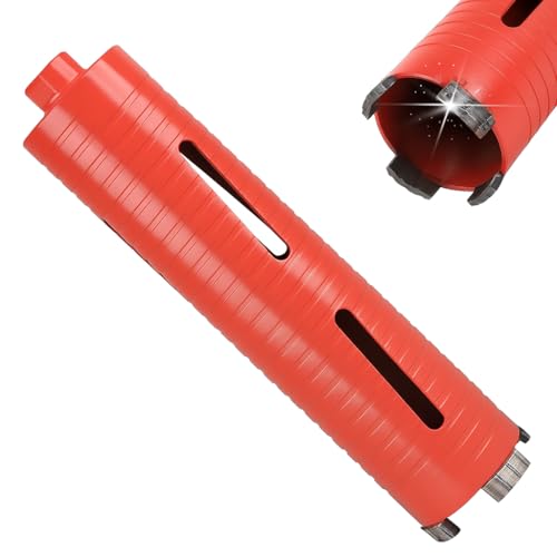 Image of METRO 50mm Diamond Dry Concrete Hole Saw Drill Bit, 10 inch Drilling Depth, 5 /8 inch-11 Thread for Concrete, Granite, Masonry Brick Block, with 1 Adapter SDS Plus Easily Use By Rotary Hammer. (50x300mm)