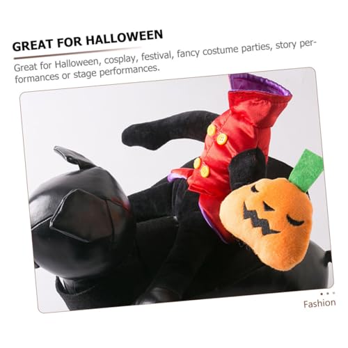 Disfraz para perro Halloween estilo calabaza liviano miniatura 6