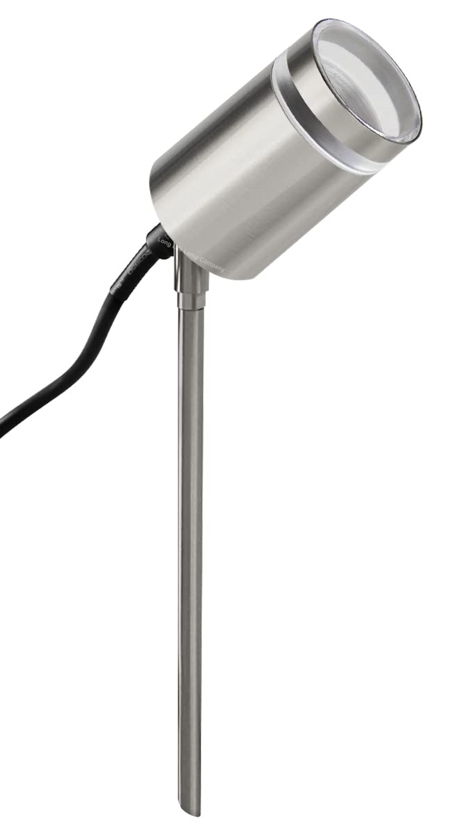 Long Life Lamp Company Garden Outdoor Spike Light Stainless Steel Clear Diffuser IP65 Ground Pathway Lighting GU10 240v ZLC352