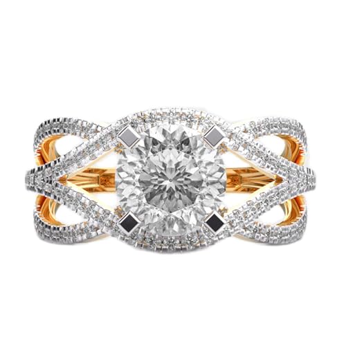 Bague Padma argent 925 et moissanite anti-ternissement de luxe