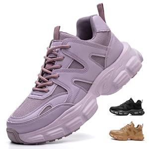 Arbeitsschuhe Damen Leicht Sicherheitsschuhe rutschfest Sportlich Stahlkappenschuhe Atmungsaktiv Schutzschuhe