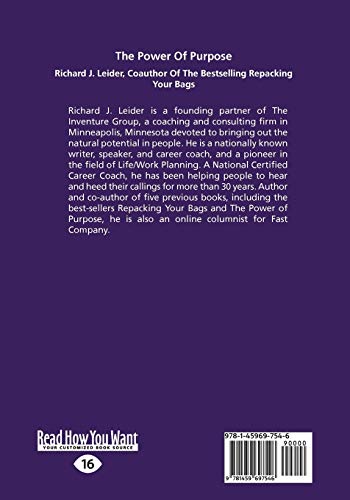 The Power of Purpose: Find Meaning, Live Longer, Better (Third Edition) (Large Print 16pt)