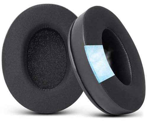 GVOEARS Cooling Gel Replacement Ear Pads for HyperX Cloud 1/2/3/Pro/Core/Alpha/Alpha S/Alpha Pro/Flight/Flight S/Stinger/Stinger S, CloudX Stinger Headset and More, Breathable Ice Silk Fabric - Black