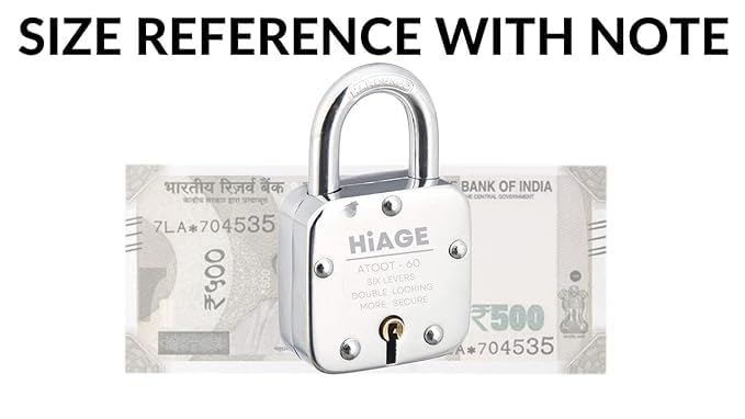 Image of Smart Shophar Brass and Steel Hiage Atoot Padlock 60 MM Silver Pack of 3 with Keys /Multipurpose Hardened Shackle Padlock for Door, Gate, Shutter and Home /Drill Resistant Body