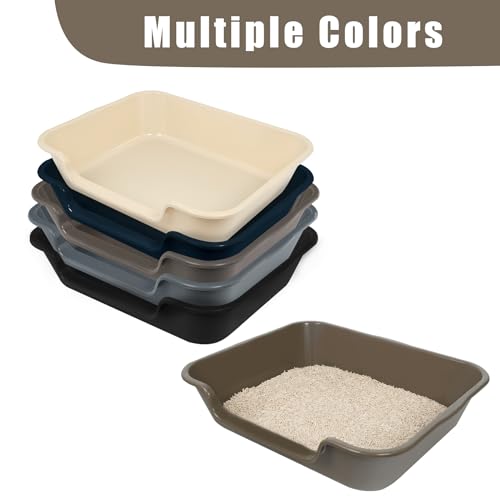 1 Pack Extra Large Dog Litter Box Pan Tray (ABS Material), Low Entry Jumbo Senior Litter Boxes for Multiple Kitten Big Cats, Pet Safe Indoor Dog Potty (Chocolate, 24" L x 20" W) - Image 8