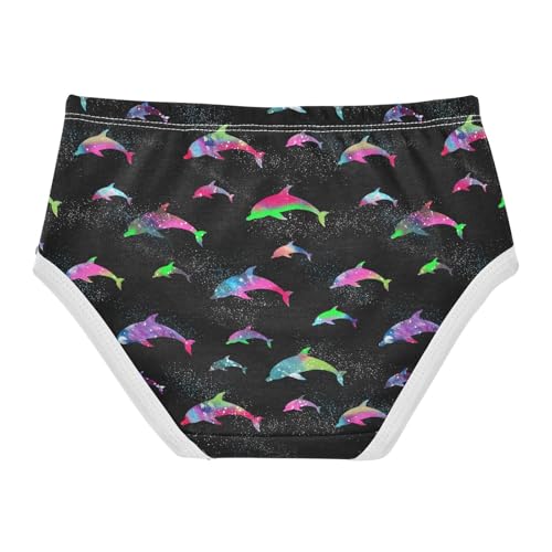 Girls Underwear Soft Cotton Dolphin Colorful Kids Panties in Sizes 2/3t, 4t, 5t, 6 and 82