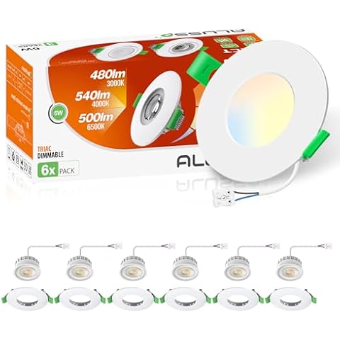 ALUSSO 6W Dimmable LED Downlights 3CCT Cover
