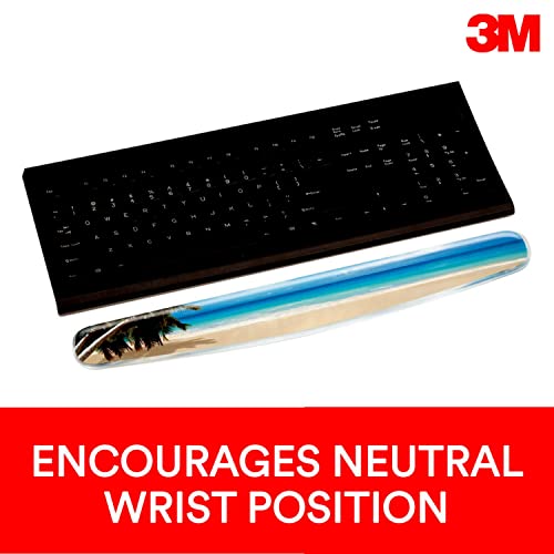 3M Gel Wrist Rest For Keyboards, Soothing Gel Comfort With Durable, Easy To Clean Cover, 18", Fun Beach Design (Wr308Bh) #TOP1