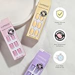 KISS imPRESS No Glue Mani Press On Nails, Color, 'Point Pink', Pink, Short Size, Squoval Shape, Includes 30 Nails, Prep Pad, Instructions Sheet, 1 Manicure Stick, 1 Mini File - Image 4