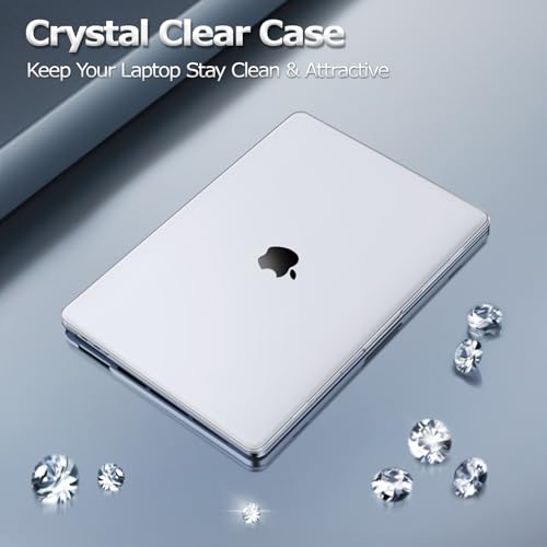 MOSISO Compatible with MacBook Pro 13 inch Case M2 2026 2025 2024 2023 2022-2016 A2338 M1 A2251 A2289 A2159 A1989 A1708 A1706, Plastic Hard Shell&Keyboard Cover&Screen Film&Storage Bag, Clear by MOSISO - Image 3