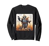 Scarecrow And Crows In Peaceful Coexistence Birds
