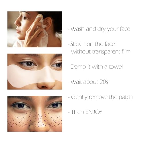 Image of Glitter Freckles, 24PCS Glitter Freckles Face Tattoo, Sparkle Freckles for Women, Waterproof Gold Temporary Face Tattoos Glitter Glow Up Patches Makeup Patches Festival (Purple 10pcs)